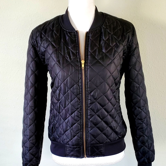 APRIL GIRL Quilted Bomber Jacket - Size M (EUC) - Picture 3 of 7